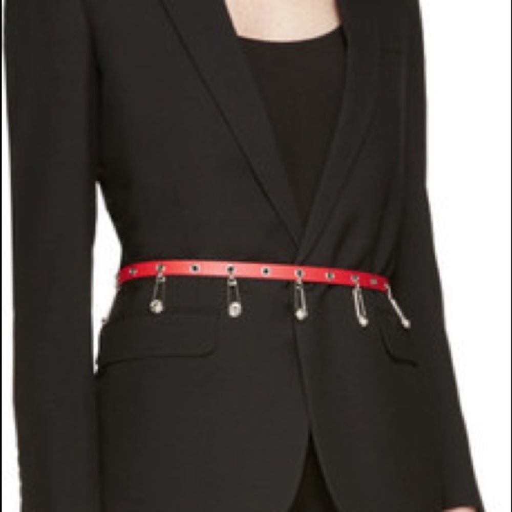 VERSUS Versace red Safety Pin belt